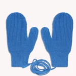 Rękawiczki z wełny merino z jednym palcem niebieskie